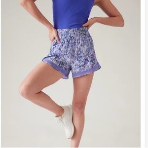 Athleta Mesh Racer High Rise Run 4 inch shorts - size small